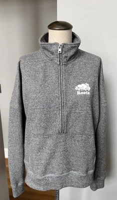 Roots Canada - Women’s 1/4 Zip Pullover - Gray Heather - Size Large - Image 1 of 4