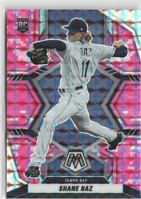 2022 Panini Mosaic #247 Shane Baz Pink Camo Mosaic - Image 1 of 2