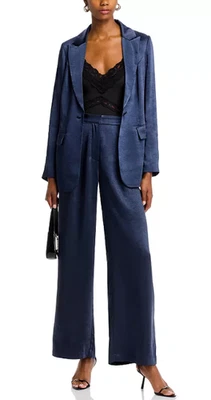 Calça AQUA cetim perna larga - Azul marinho - GG - Imagem 1 de 4