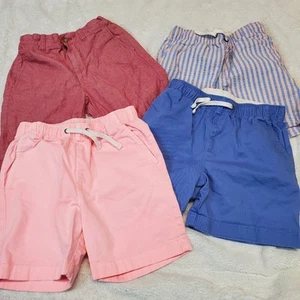 Crewcuts Red Blue Pink Stripe Casual Summer Board Shorts Set Lot Pair Boy Kid 10 - Picture 1 of 16