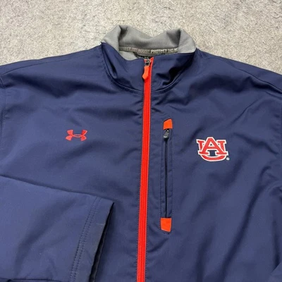 Auburn Tigers Under Armour Jacket Men M Blue ColdGear Full Zip Loose Lined - Image 1 of 4
