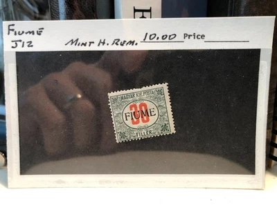 Dealer's Stock FIUME J12; Mint, Hinge Remnant - Image 1 of 2