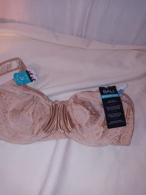 New BALI Nude Minimizer Up To 1 3/4" Lightly Lined Underwire Bra Women's 34C $42 - Image 1 of 4