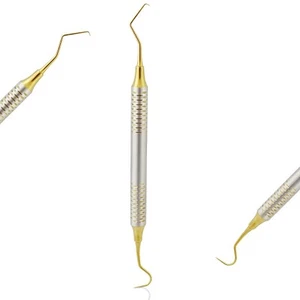 Instrumento de examen de titanio dorado Dental Explorer 23/17A DN-2454 - Imagen 1 de 3