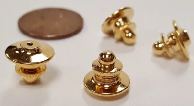 6 BRAZOS MILITARES VINTAGE ORO TIRAR HACIA ATRÁS BLOQUEO LAZO TAC PIN SUJETADORES TRASEROS N283 Foto 1 de 3