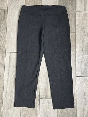 New Directions Womens Pull On Stretch Pants Size Medium Mid Rise Dark Gray 30X26 - Image 1 of 4