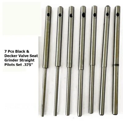 7x BND Valve Seat Grinder Straight Pilots Set .375" Top + Free Shipping - Image 1 of 3