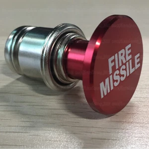 Red Fire Missiles Push Button DC 12V Car Lighter Replace Interior Accessories - Picture 1 of 10