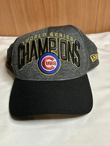 Chicago Cubs 2016 World Series Champions New Era 39Thirty OSFA Hat Cap MLB Gray - Picture 1 of 6
