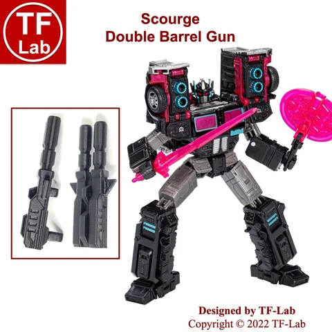 Double Barrel Gun Upgrade Kit: Transformers Legacy Velocitron Speed Scourge Cover