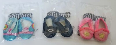 Lote de zapatos deportivos informales My Life As para muñecas de 18" - arco iris, mezclilla, brillo rosa Foto 1 de 2