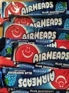 20 Airheads Candy Blue Raspberry Full Size Bars Individually Wrapped 2025+ Fresh - Picture 1 of 4