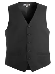 Edwards Garments Men's Economy Polyester Vest Black Size Small Fine Dining - Picture 1 of 1