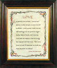 Mahogany Gold Border Wooden Picture Frame - Love is Patient, Love is Kind Verse