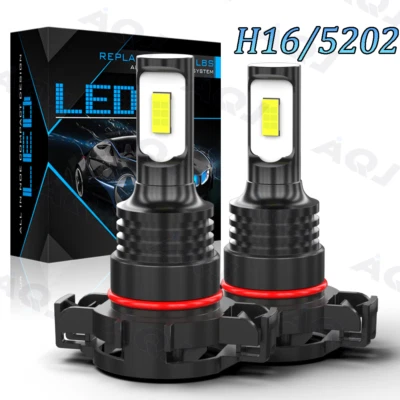 AQJ 5202 LED Fog Light Bulb For GMC Sierra 1500 2500 3500 HD 2008-2016 6000K - Изображение 1 из 4