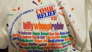 1995 Comic Relief VII Robin Williams, Whoopi Goldberg T-Shirt - Größe XLarge - NEU - Bild 1 von 6