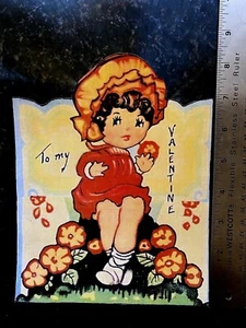 Tú eliges Niña Inspirada De Colección Se sienta con Flores Decoración de Cartas de San Valentín - Imagen 1 de 6