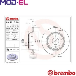 2x BRAKE DISC 09.7217.21 FOR JAGUAR XJ XK/8/Convertible DAIMLER DAIMLERXJ 3.2L - Picture 1 of 7