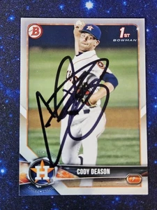 2018 Bowman Draft Cody Deason #BD-194 1st SIGNED Houston Astros - Picture 1 of 2