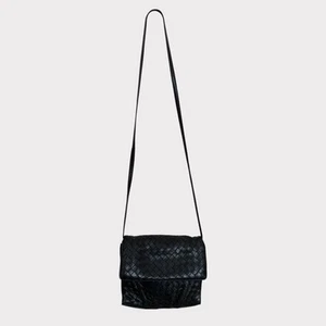Mini Bandolera Vintage Bottega Veneta Intrecciato Cuero Tejido Negro - Imagen 1 de 11