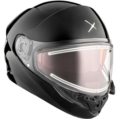 CKX Black Contact Full Face Snowmobile Helmet Solid Double Electric Shield DOT Foto 1 de 4