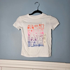 Cat & Jack Gamer T-shirt White Kids XS NWT - Picture 1 of 4
