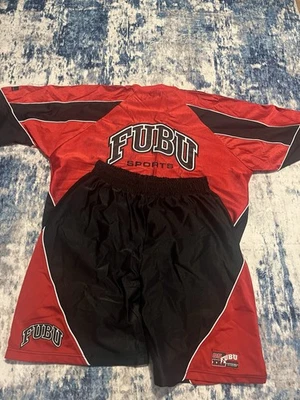 Juego de dos piezas vintage Fubu años 90 talla XL hip hop Foto 1 de 4