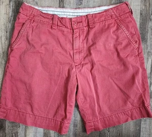 Polo Ralph Lauren Shorts Men's 36 Red Chino Pleated Pocket Preppy Golf Cotton - Picture 1 of 7
