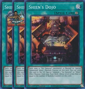 Yugioh! 3x Shien's Dojo RA04-EN088 ultra raro primera edición casi nuevo - Imagen 1 de 1
