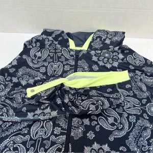 Lucky in Love x Bethanie Mattek-Sands NWT Paisley Navy Full Zip Hoodie Jacket XS - Picture 1 of 7