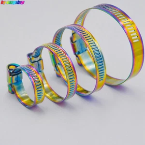 4pcs 33-57mm Stainless Steel 304 Hose Clamp Band Burnt Multicolor - Picture 1 of 4