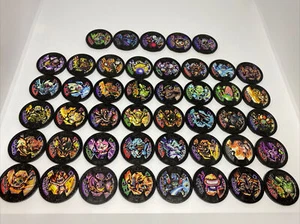 Bandai Yokai Watch Black Medals Lot of 45 Ea (5 Hologram)USA SELLER Japanese #19 - Picture 1 of 2