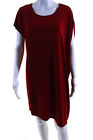 Michael Michael Kors Damska sukienka z rękawem Dolmana Matowa dżersej Shift Czerwona Duża