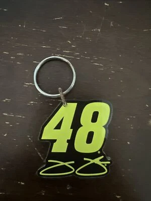 Jimmie Johnson 2018 Wincraft #48 Signature/Car Number Key Ring Mirrored FREE - Image 1 of 2