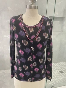BLUMARINE TWIN SET : TOP & CARDIGAN WITH JEWELS EU SIZE 46 - Imagen 1 de 20