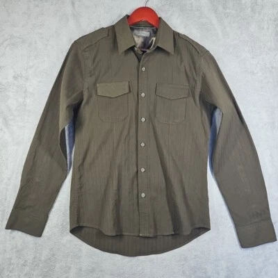 Camisa elástica acanalada verde militar oscuro 7 diamantes para hombre talla 16" X 26" Foto 1 de 4