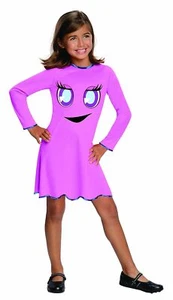 Pinky Ghost Pac-Man Ghostly Adventures Pink Fancy Dress Halloween Child Costume - Picture 1 of 8