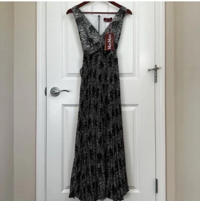 NEW WITH TAG MAXMARA STUDIO V-NECK ANIMAL PRINT MAXI DRESS - Image 1 of 4