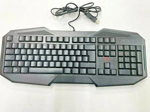 Trust Wired Ergonomic Gaming Keyboard Game Keyboard Scroll Illuminated Computer - Picture 1 of 9