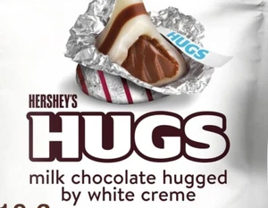 HERSHEY'S HUGS 2 Pound Milk White Creme Chocolate Candy Foil Wrap Bulk Gift - Picture 1 of 5