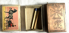 World War 1 Match Box Cover and Matchbox Trench Art 1914-1918 Military Army