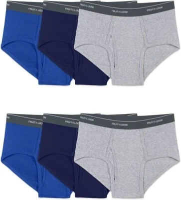 MENS 6PK Fruit of the Loom® Big Men Color BRIEFS UNDERWEAR Big Men 2X 3X 4X 5X - Image 1 of 4