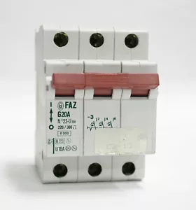 Moeller Faz G20A 20A MCB Miniature Circuit Breaker 20Amp 220/380 VAC 3 pole - Picture 1 of 6