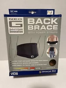 NEW Neo G Back Brace With Power Straps Universal Size Ref 890 Adjustable - Picture 1 of 3