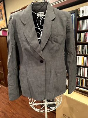 Giorgio Armani le Collezioni Gray Blazer wool blend Jacket Ladies sz 12 (b214) - Image 1 of 4