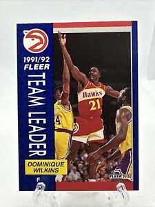 1991-92 Fleer Team Leader Basketball Card #372 Dominique Wilkins Atlanta Hawks