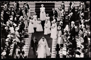S.R.H Prinzessin Margaret & Herr Antony Armstrong Jones Hochzeit 1960 RPPC Postkarte - Bild 1 von 2