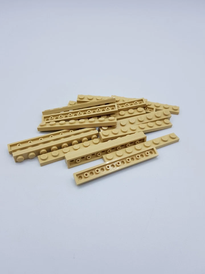 LEGO LOT 20 X PLATE 1X8 TAN REF 3460 / 4114324 *NEUF* - Photo 1/1
