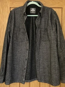 Trespass Black Herringbone Button Up Overshirt Jacket Size S - Picture 1 of 12