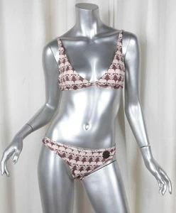 PAULA THOMAS x TW THOMAS WYLDE Womens Brown Skull Bikini Swimsuit XS NEW - Picture 1 of 1